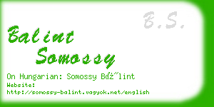 balint somossy business card